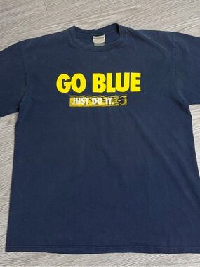Vintage 90s Nike Just Do It Michigan Wolverines Basketball Sz L Go Blue